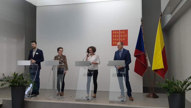 Tisková konference 20. 2. 2020 Magistrát hl. m. Prahy: Koncepce rozvoje paliativní péče v Praze 2020-2025, MUDr. Irena Závadová, Mgr. Milena Johnová, PhDr. Martin Loučka, Ph.D.