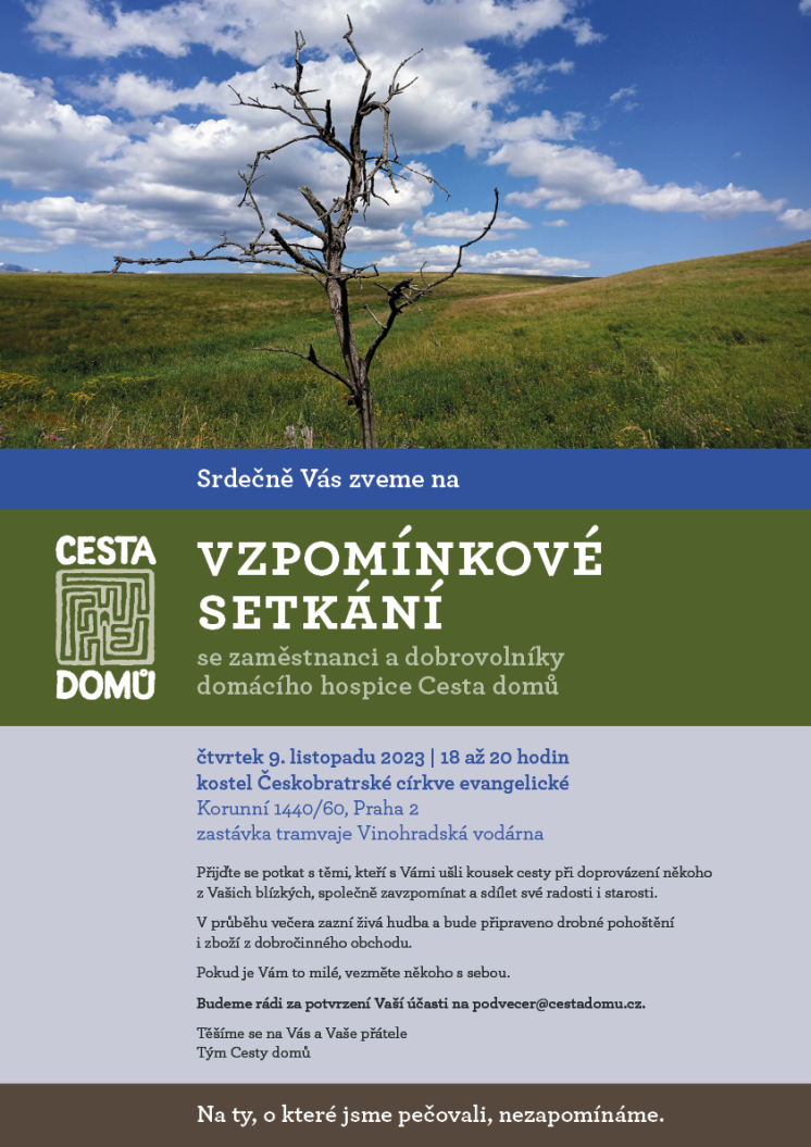 Vzpomínkové setkání Cesta domů 2023