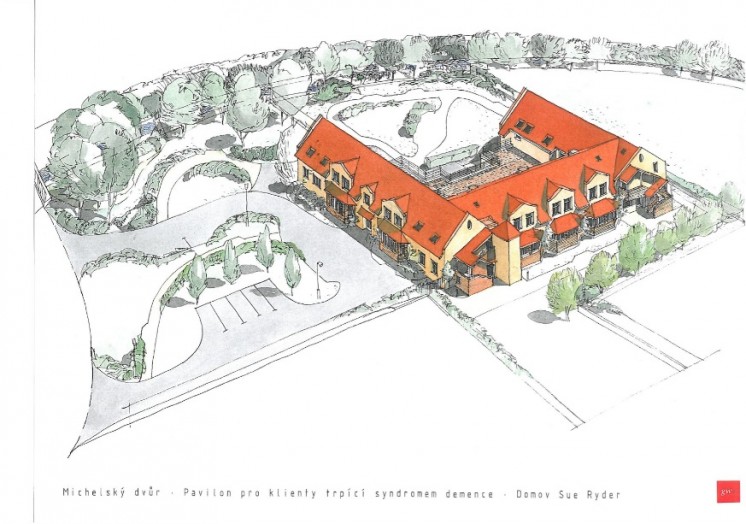 Vizualizace původního Pavilonu pro pacienty trpící syndromem demence | Domov Sue Ryder